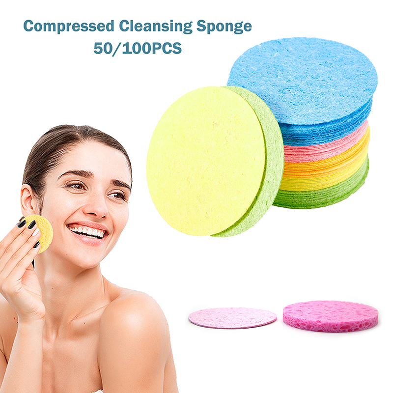 Beauty Makeup Store - 50/100 adet sıkıştırılmış doğal selüloz yüz
